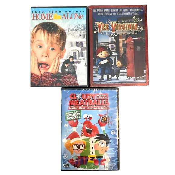 Lot of 3 DVDs Home Alone Yes Viriginia Children Family Christmas Holiday DVD Set - Picture 1 of 5